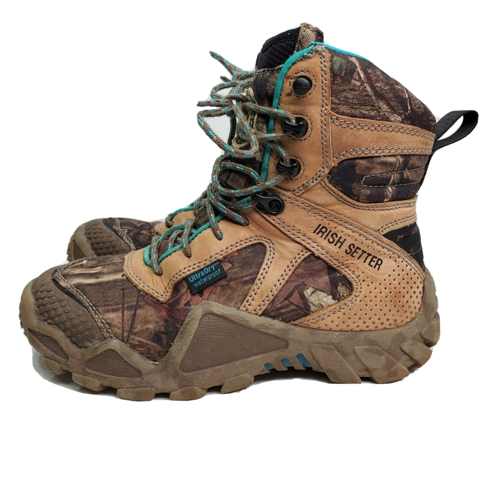 Irish Setter 2881 Vaprtrek 8" 400 Gram Women 5.5 Camo Ankle Hunting Boots Used